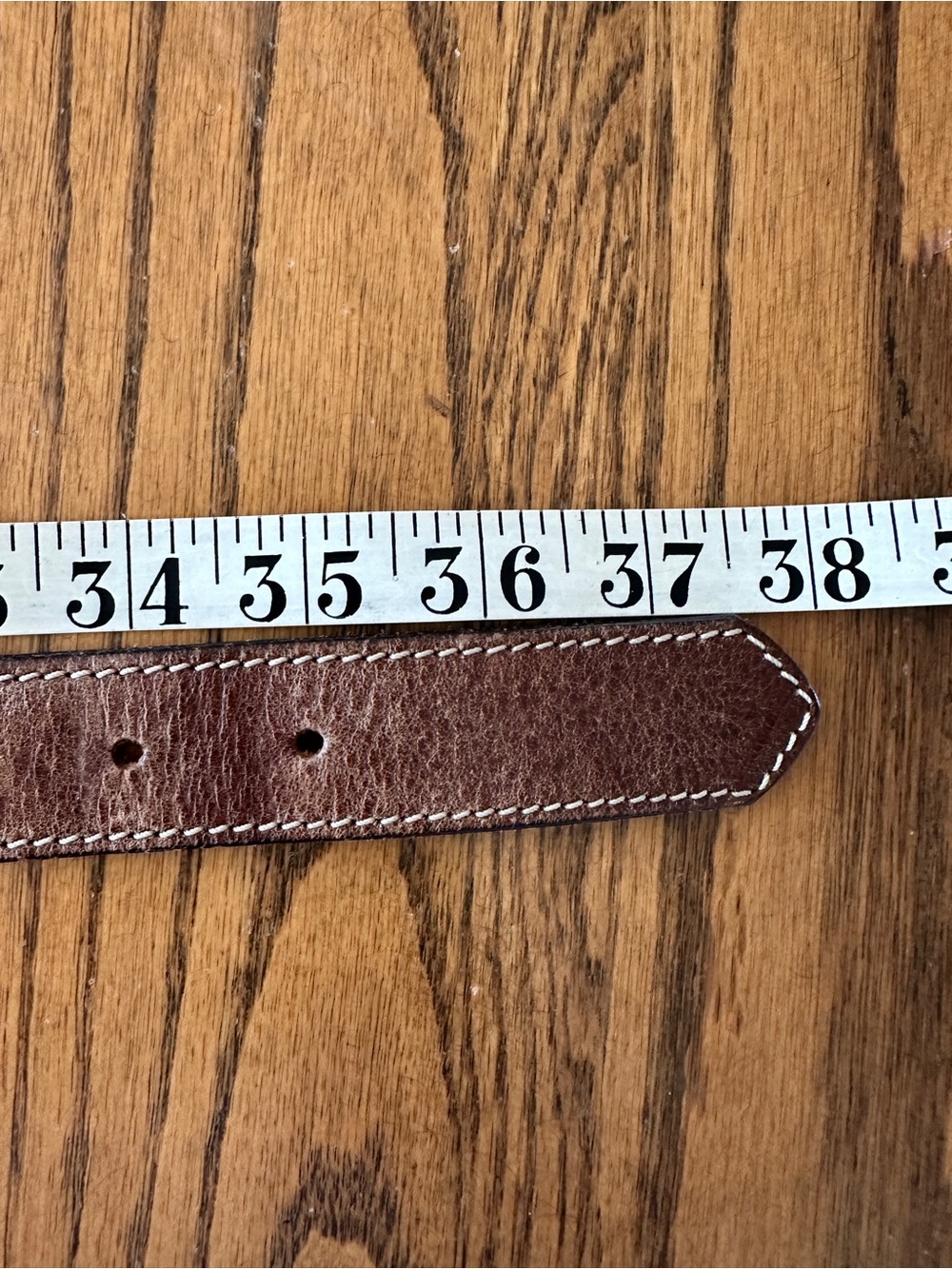 Roots Brown Leather Belt with Metal Buckle, Leather - Picture 6 of 6